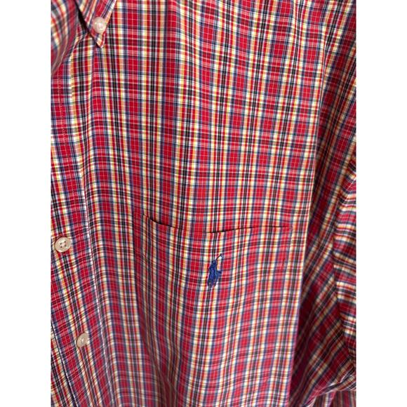 Ralph‎ Lauren Blake Red Plaid Button Down Shirt Size Medium - Picture 2 of 3